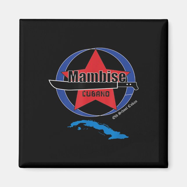 Mambi Army Cubano Machete Cuba Libre Cuban Krig In Magnet (Framsidan)