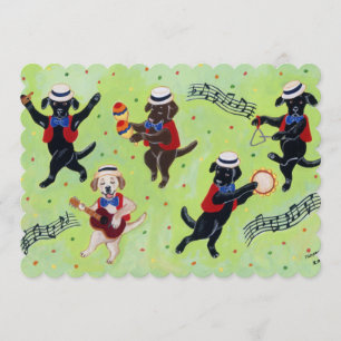 Mambo Labrador-musiker målar Inbjudningar