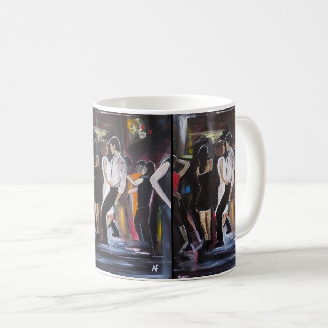 Mambo Night Målning av Alfred Fox Kaffemugg (Framsida höger)