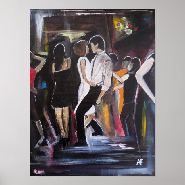Mambo Night-målning av Alfred Fox Poster (Framsidan)