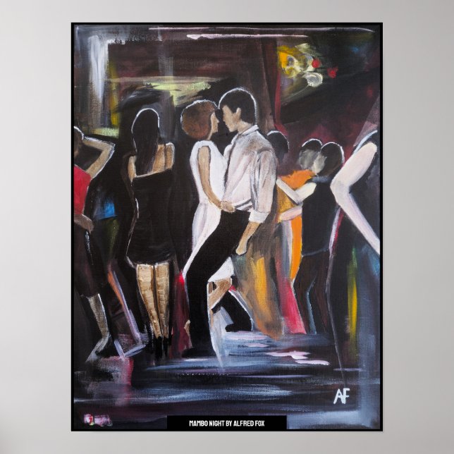 Mambo Night-målning av Alfred Fox Poster (Framsidan)