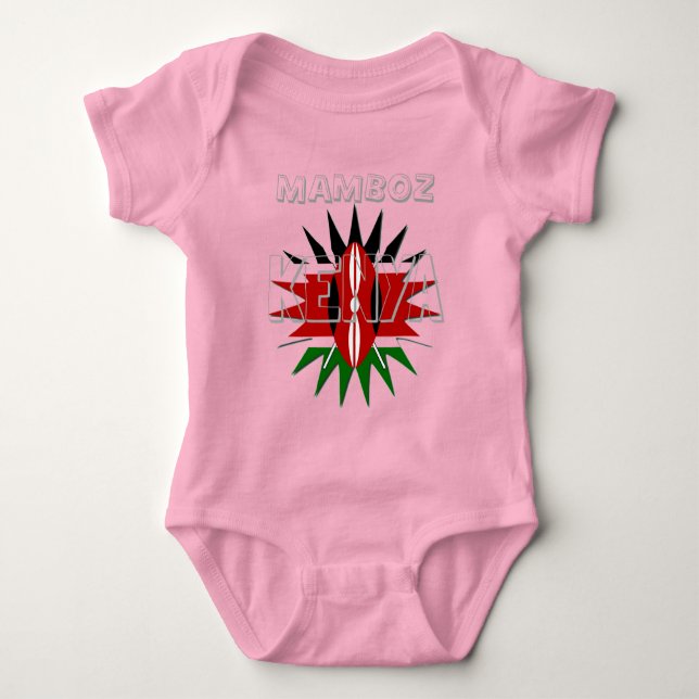 Mamboz Colorful Baby Kids Kenya mönster design Tröja (Framsida)