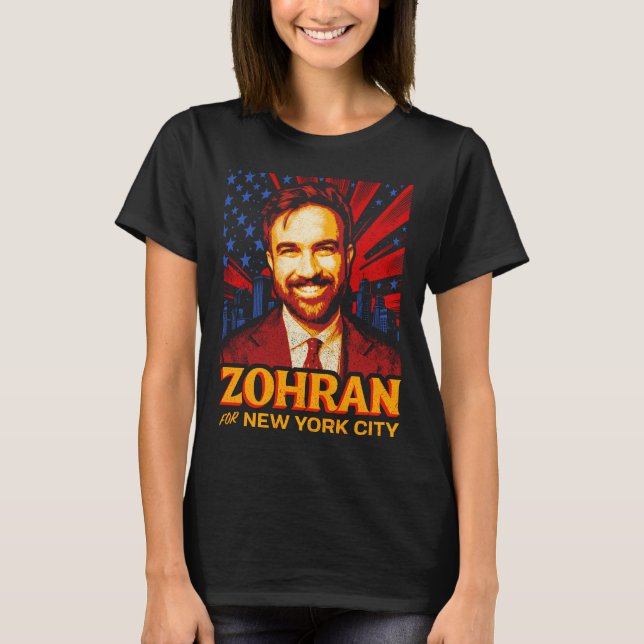 Mamdani för New Yorks borgmästare 2025 T Shirt (Framsida)