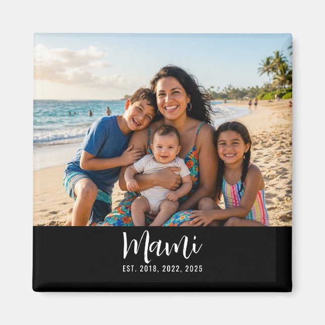 Mami Established Photo Mother's Day Magnet (Framsidan)