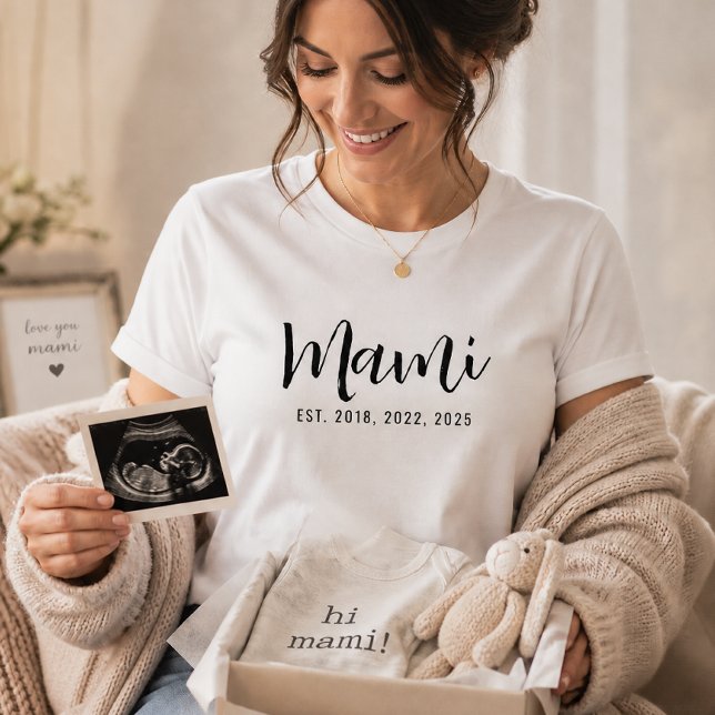 Mami Etablerad Ny Mammas Present T-Shirt (Skapare uppladdad)