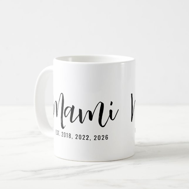 Mami Nytt Mamma-gåva Kaffemugg (Framsida vänster)