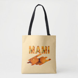 MAMI Orange Typografi Konst Tygkasse