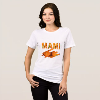 MAMI Orange Typography Art T Shirt