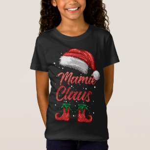 Mamie Claus Matching Family God jul Santa T Shirt