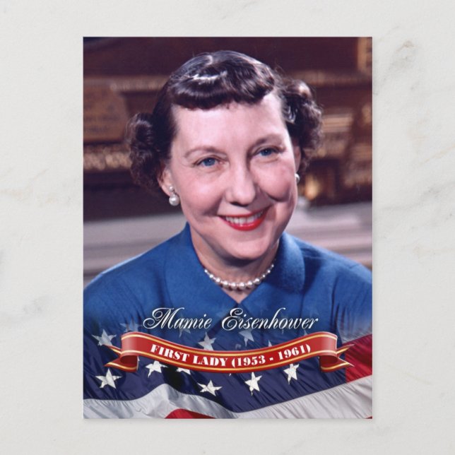 Mamie Eisenhower, USA:s första dam Vykort (Framsida)