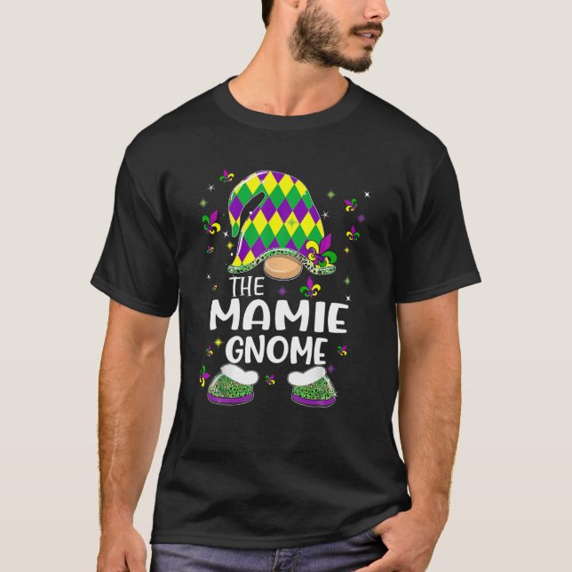 Mamie Gnome Funny Mardi Gras Festival Parad T Shirt (Framsida)