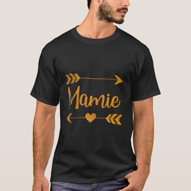 Mamie Personlig Namn Funny Birthday Anpassningsbar T Shirt (Framsida)