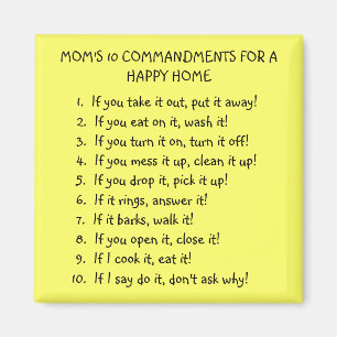 MAMMA 10 COMMANDMENTS MAGNET
