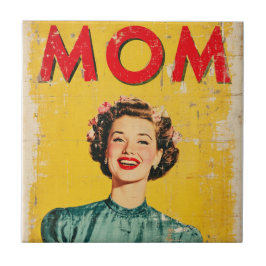 MAMMA (1) 1960s-inspirerad grafik Kakelplatta