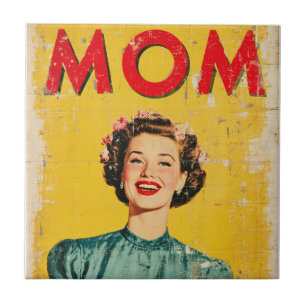 MAMMA (1) 1960s-inspirerad grafik Kakelplatta
