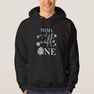 Mamma 1:a födelsedag Vild en Daisy blomma Party Hoodie