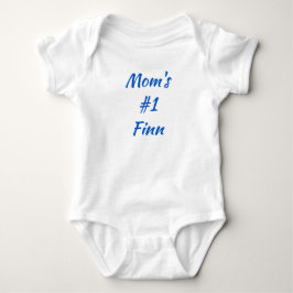 Mamma #1 Finn Finn Baby One-Biet Baby Bodydräkt T Shirt