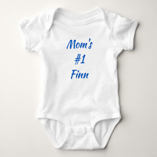 Mamma #1 Finn Finn Baby One-Biet Baby Bodydräkt T Shirt