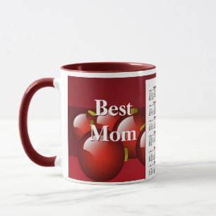 Mamma 2012 Calendar Red Ornaments Coffee Mugg