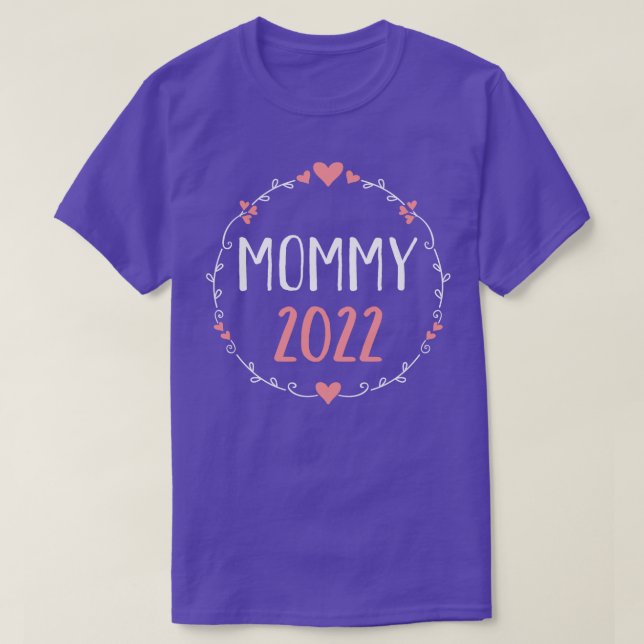 Mamma 2022 för meddelande om gravid t shirt (Design framsida)