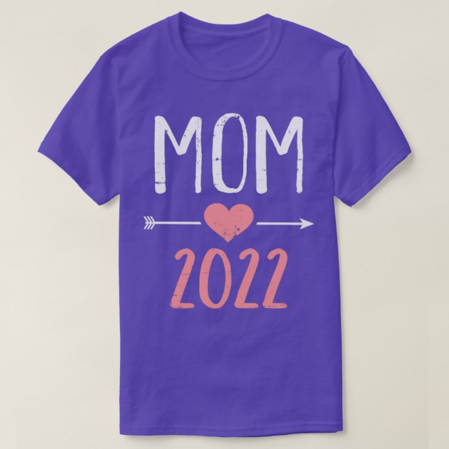 Mamma 2022 för tillkännagivande av gravid2 t shirt (Design framsida)