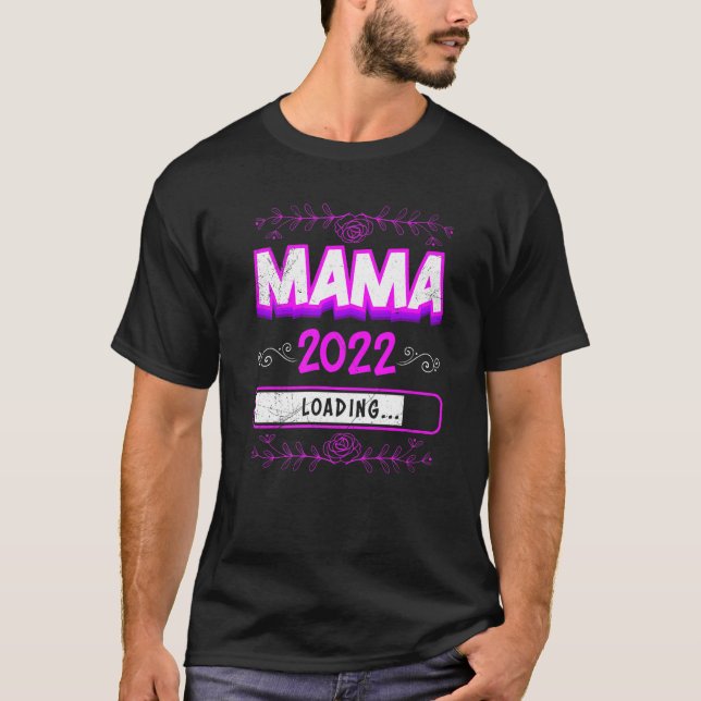 Mamma 2022 Loading Expectant Morsa Mor Gravid T Shirt (Framsida)