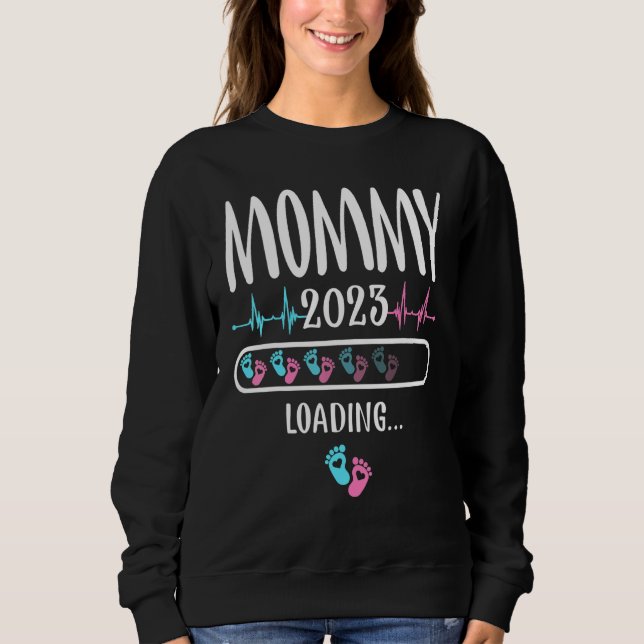 Mamma 2023-Gravidens meddelande T Shirt (Framsida)