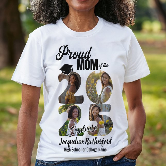 Mamma 2025 Student T Shirt (Mom of 2025 Graduate T-Shirt African American Woman)