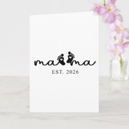 Mamma 2026 | Baby Reveal Välkomstkort Kort