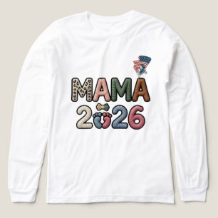 Mamma 2026 Falska bebisfötter graviditetsavslöjand T Shirt