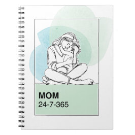 Mamma 24/7/365 anteckningsbok