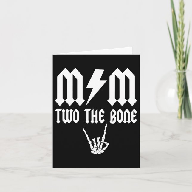 Mamma 2: Bone Skeleton Hand Family Birthday Boy Kort (Framsida)