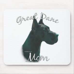 Mamma 2 för great dane (blk) musmatta