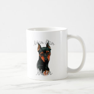 Mamma 2 för miniatyrPinscher (blk) Kaffemugg