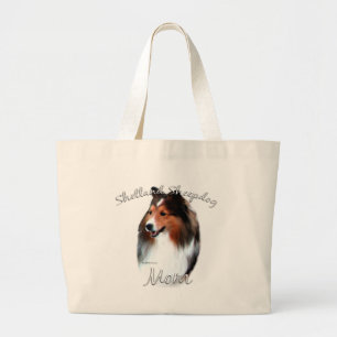 Mamma 2 för Shetland Sheepdog (sobel) Jumbo Tygkasse