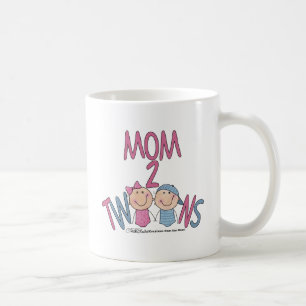 Mamma 2 Twillingar Boy and Girl Kaffemugg