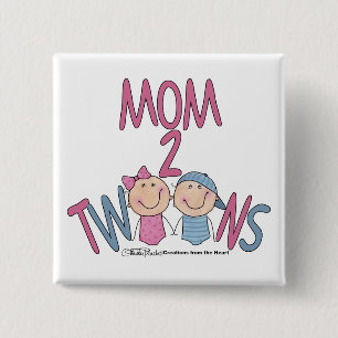 Mamma 2 Twillingar Boy and Girl Knapp