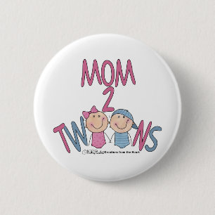 Mamma 2 Twillingar Boy and Girl Knapp