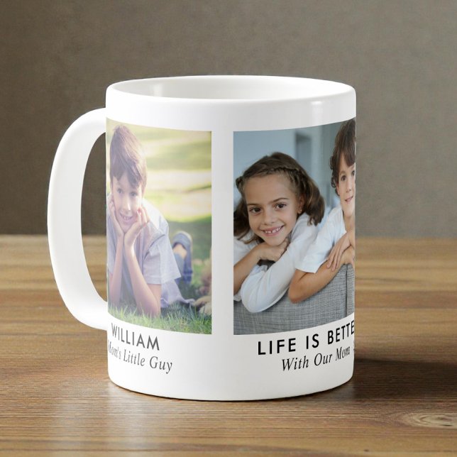Mamma 3 Foto Kaffemugg (Mom 3 Photo Coffee Mug
)