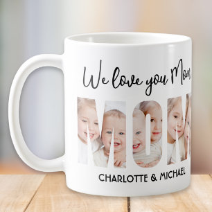 Mamma 3 Fotos Utklippta Bokstäver Kaffemugg