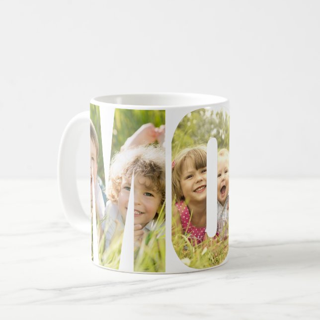 MAMMA 3 Fotoutskärning Brev Kaffemugg (Framsida vänster)