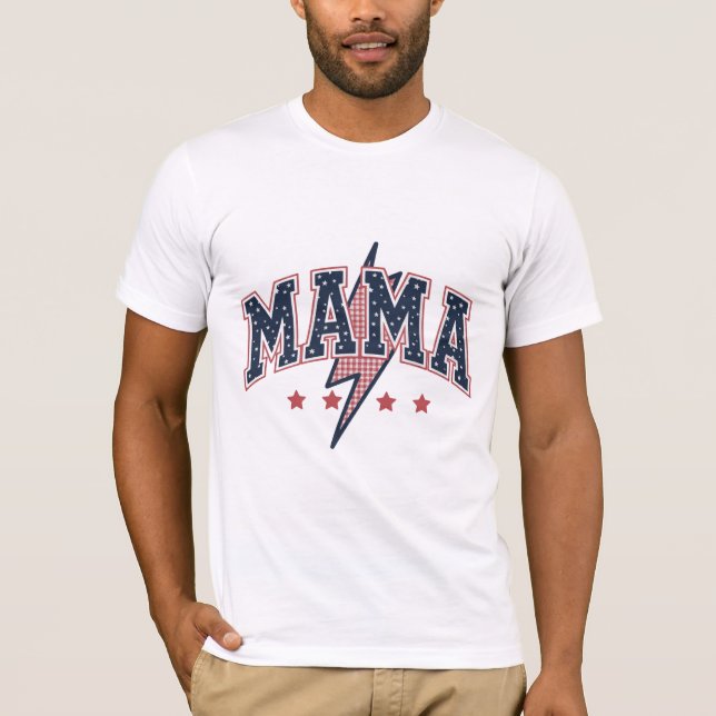 mamma 4 juli Förenta staterna T Shirt (Framsida)
