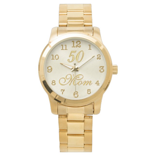 Mamma 50th Birthday Gift Ideas 50th Birthday Watch Armbandsur (Framsida)