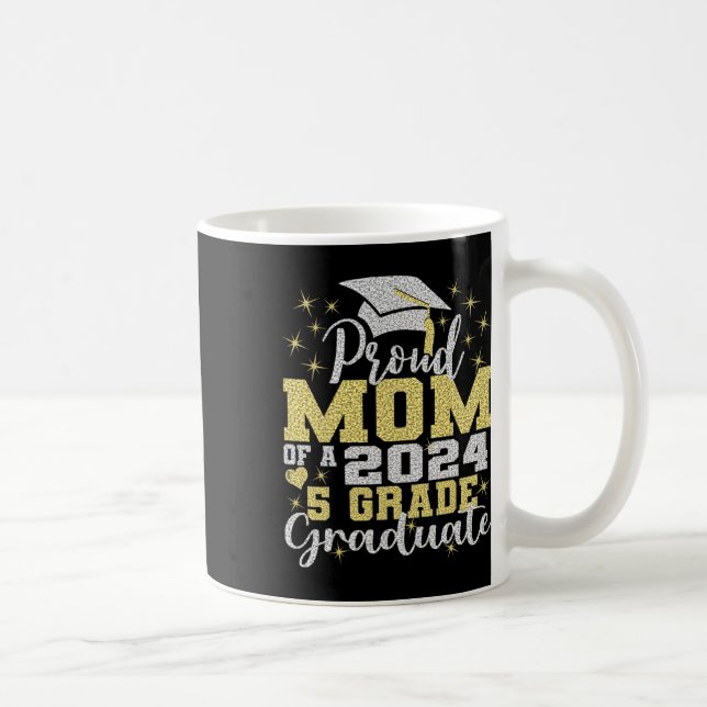 Mamma 5:e Klass Student 2024 Elementary Graduati Kaffemugg (Höger)