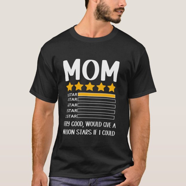 Mamma 5 Star Rating Mors dag T Shirt (Framsida)