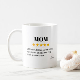 Mamma 5 Star Review Bästa Mamma någonsin-gåva Kaffemugg
