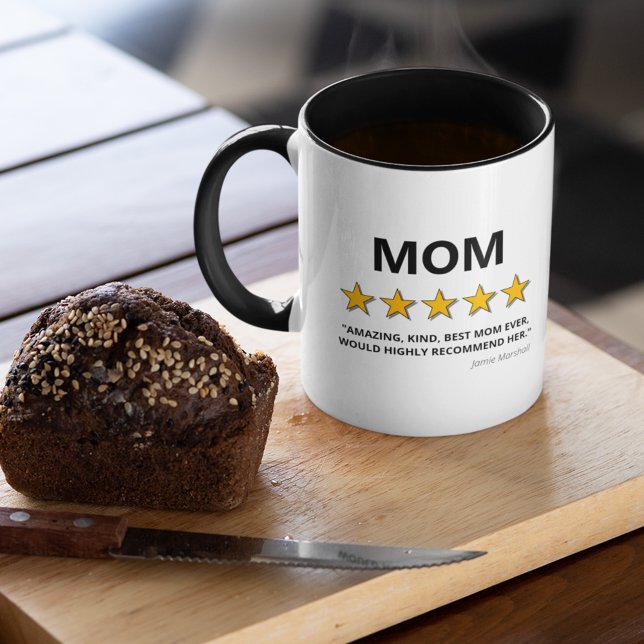 Mamma 5 Star Review | Bästa Mamma någonsin Mugg (Skapare uppladdad)