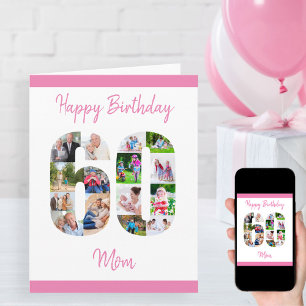 Mamma 60 Photo Collage Big 60 Birthday Kort