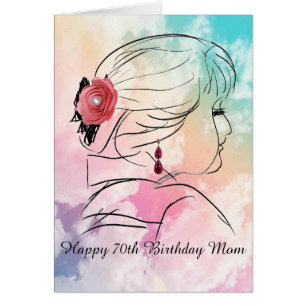 Mamma 70:e födelsedagen hälsningskort