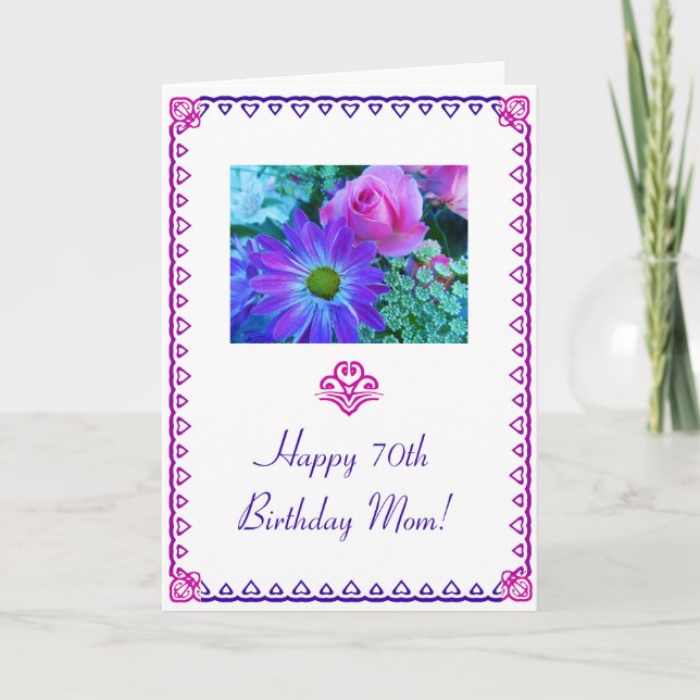 Mamma 70th Birthday Kort (Framsida)